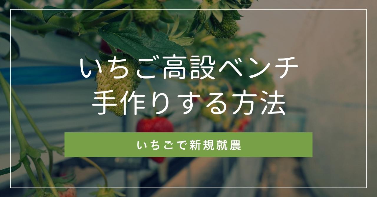 いちごの高設ベンチと自動潅水養液システムを格安で手作りする